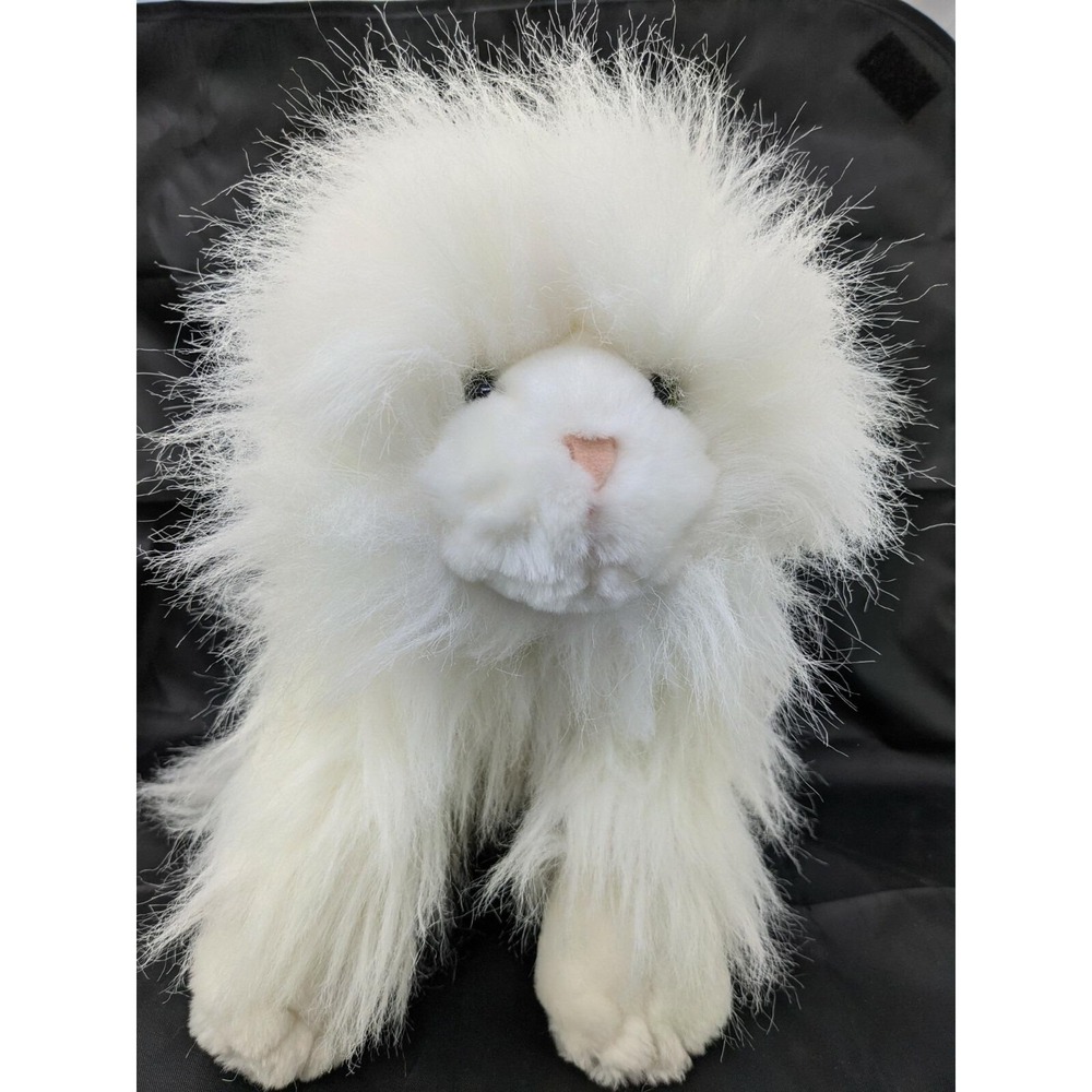 Animal Alley‎ Fluffy White Cat Plush 12 Inch Kitten Commonwealth 2000 Stuffed